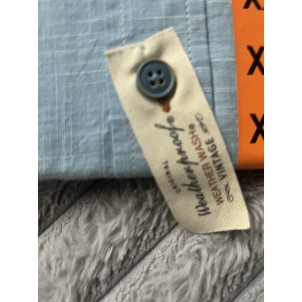 NEW Weatherproof Vintage Shirt Mens Sz 2XL Blue Short Sleeve Cotton Normcore - Picture 6 of 7